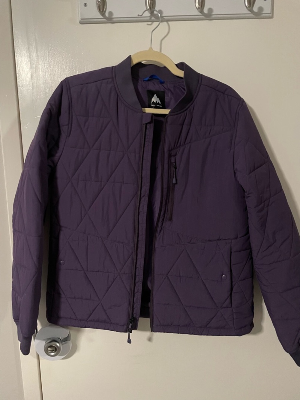 Burton Quilted Bomber Jacket - Purple Medium